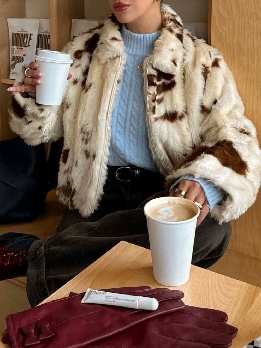 Faux Fur Zip Up Cropped Outerwear - Picture 4 of 14